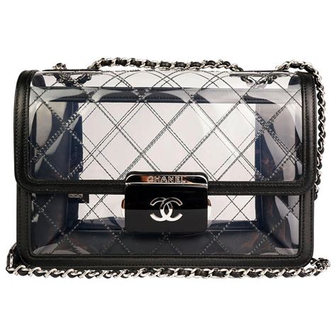 chanel clear handbag|clutch bag chanel price.